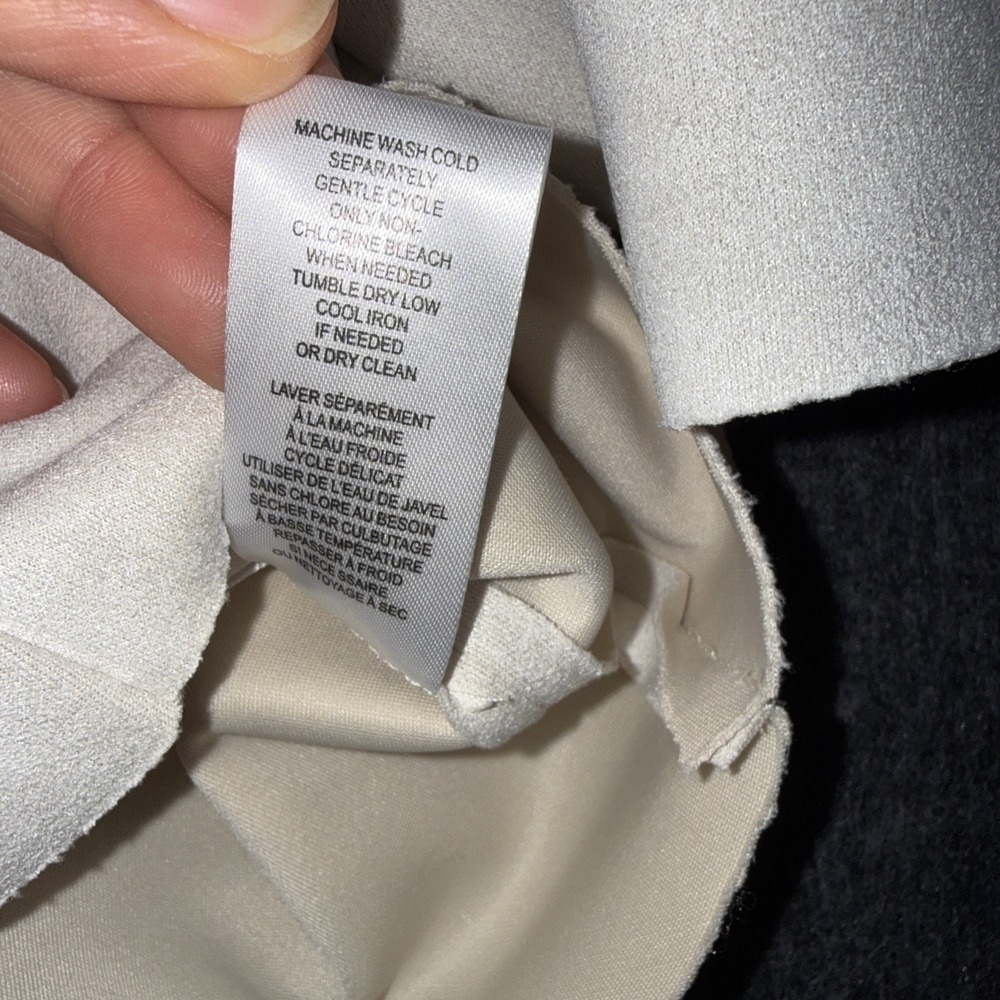 TRUTH by Republic Women Beige Puff Sleeve Blouse Structured Top‎ Minimal Chic XL - Picture 5 of 7